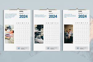 Medical Wall Calendar 2024 Template