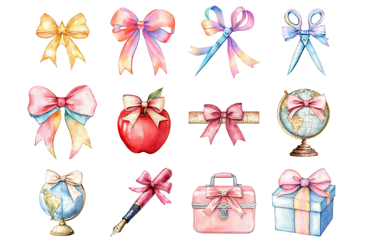 Teacher Coquette Bow Clipart, a Graphic by CitraGraphics (Photo 2 of 4)