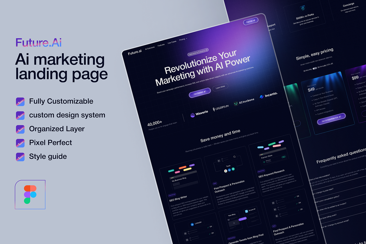 Future.Ai - Marketing Landing page, a Landing Page Template by Ahmed Rubel (Photo 1 of 5)