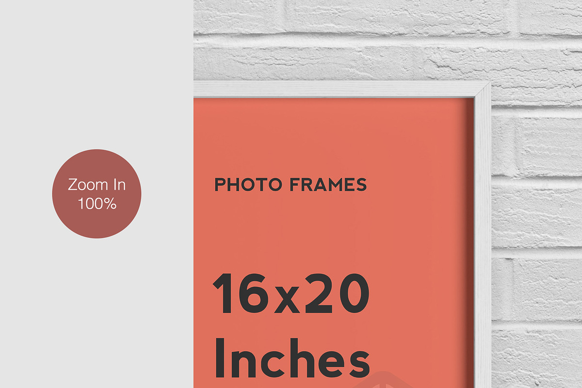 16x20 Inches Photo Frames Mockup, a Print Template by graphiccrew