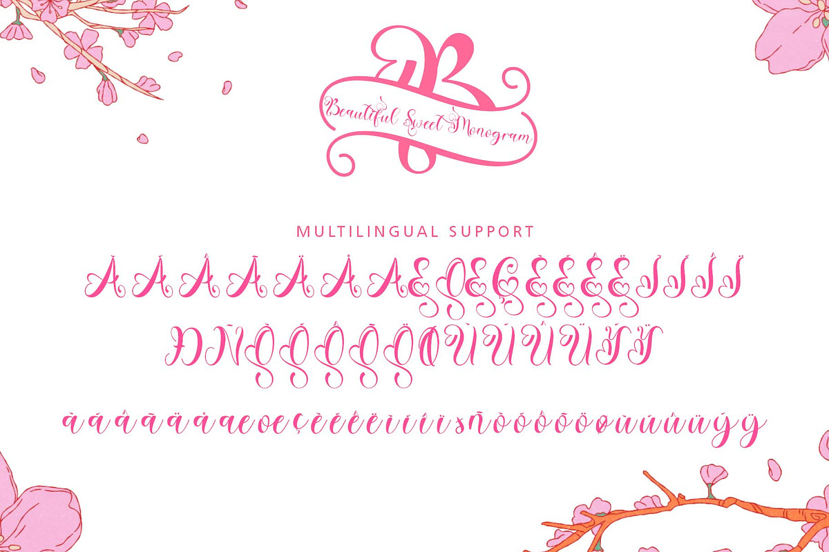 Beautiful Sweet Monogram, a Handwritten Font by Yoga Letter (Photo 7 of 7)