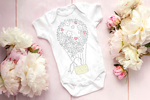 Onsie, Babygrow Bodysuit Mockup