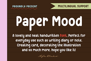 Paper mood font