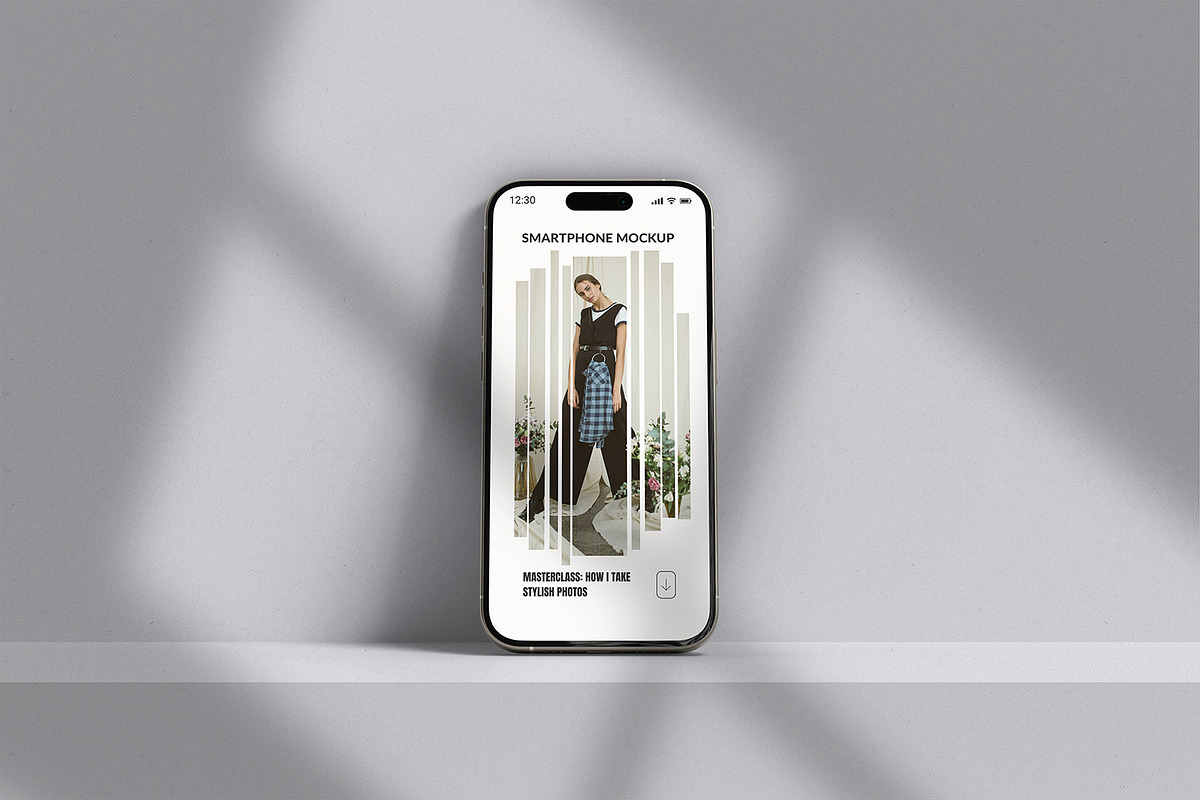 iPhone 15 Pro Mockup, an iPhone Mockup by graphicsecond (Photo 2 of 5)