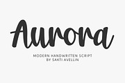 Aurora - Modern Handwritten Script, a Script Font by SaktiAvellin (Thumbnail 1 of 7)