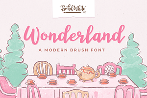 Wonderland, modern calligraphy font