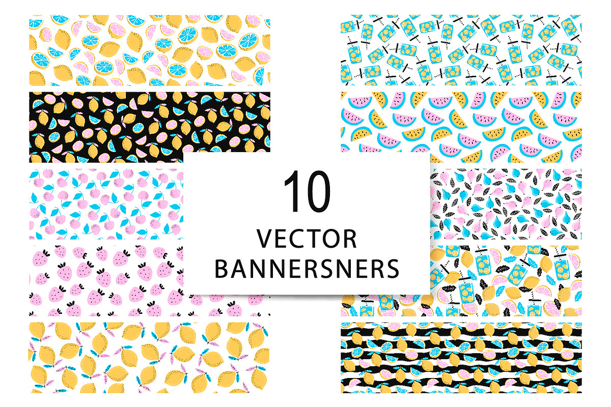 10 seamless summer patterns, banners, a Pattern Graphic by Olena Halahan (Photo 9 of 9)