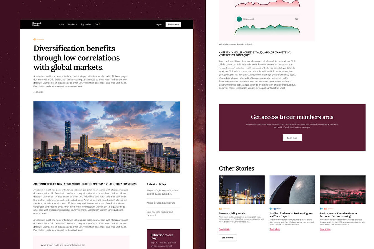 EconomicInsight - Finance Template, an UI Kit Template by EGO Creative Innovations (Photo 2 of 5)