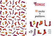 Xmas Cats: clip-art, patterns, cards, an Illustration by Zooza Art (Thumbnail 8 of 11)