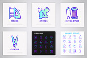 Laundry Service | 16 Thin Line Icons, an Outline Icon by Alex Blogoodf (Thumbnail 7 of 11)
