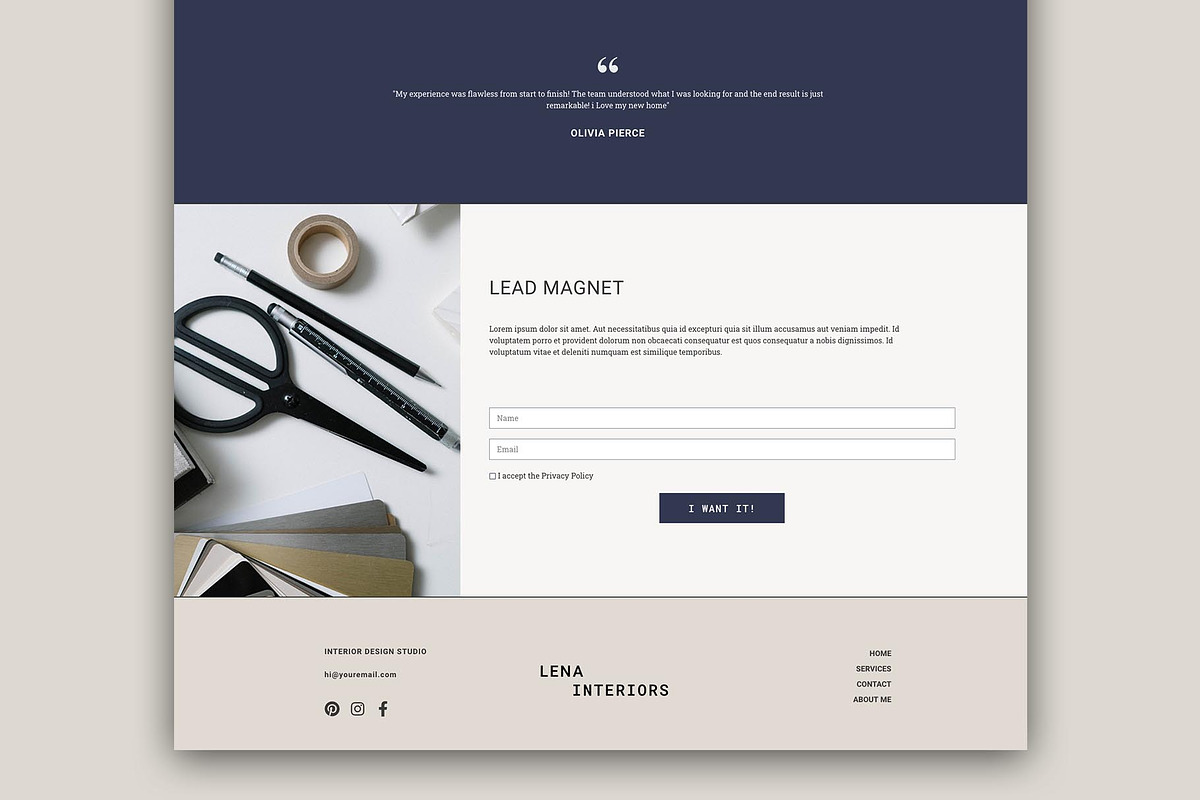 Home Page Elementor Template WP, a Landing Page Template by Eva Cogollos Studio (Photo 4 of 5)