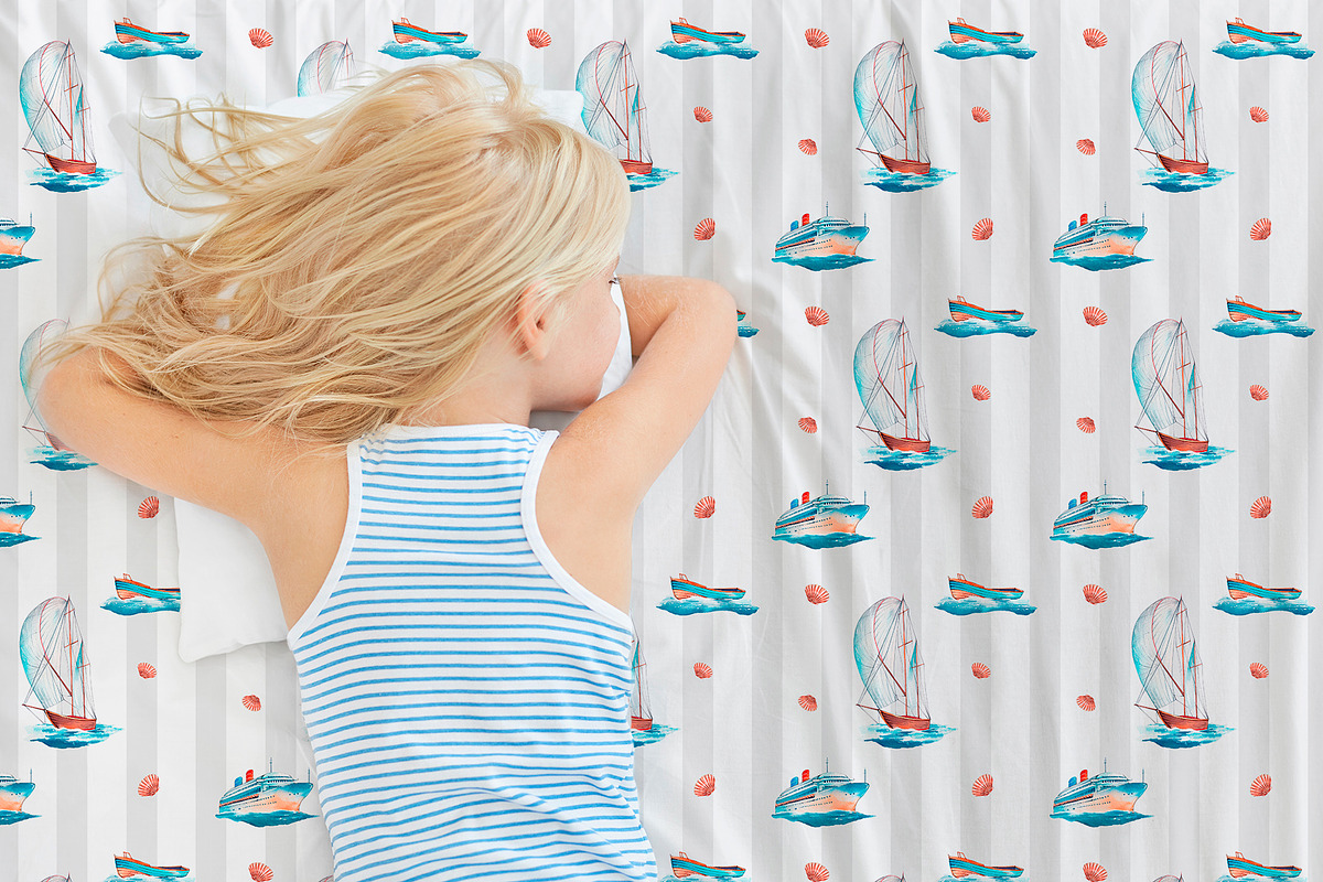 Sea journey. Summer watercolor set, an Object Illustration by VerAna (Photo 16 of 19)