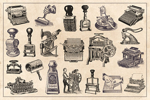 61 Vintage Printing Vectors