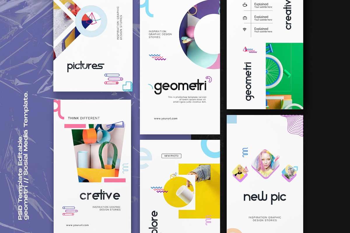 Geometri Brand Social Media Kit, a Social Media Template by Dirtytemp Studio (Photo 3 of 13)