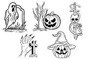 Dark Horror Tattoo stamps procreate, a Brush Add-On by aivos (Thumbnail 4 of 7)