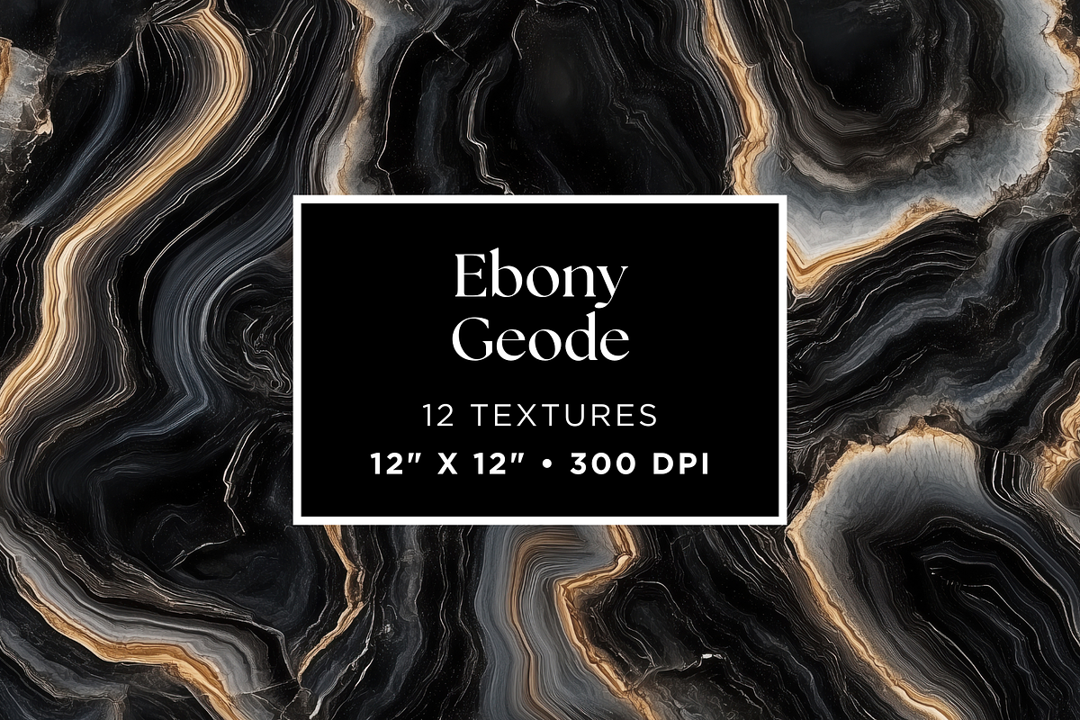 Ebony Geode Textures, a Texture Graphic by Artful Assets Boutique (Photo 1 of 4)