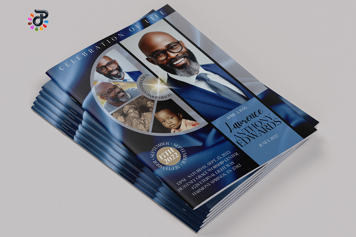 Elegant Canva Obituary Template, a Brochure Template by Protech Design ENT (Photo 3 of 9)