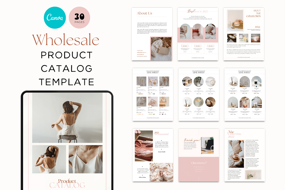 Wholesale Product Catalog for Canva, a Magazine Template by Hellohastore (Photo 1 of 10)