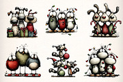 Whimsical Christmas Animals Clipart, an Illustration by Dream Creation (Thumbnail 2 of 8)