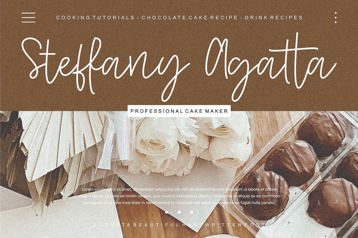 Audysta - Handwritten Font, a Handwritten Font by Keithzo (Photo 3 of 8)