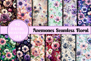 Anemones Seamless Floral Pattern, a Pattern Graphic by Wow Magic (Thumbnail 1 of 2)