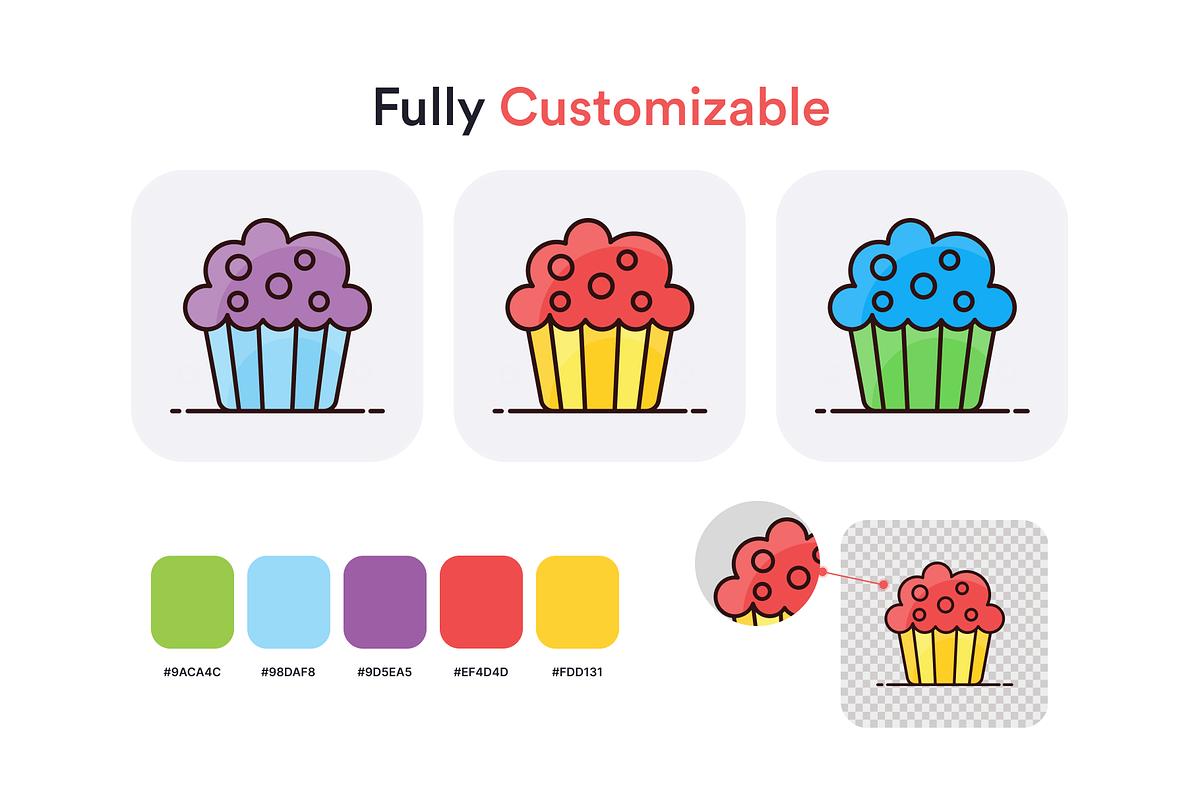 Food and Drinks Icons, a Duotone Icon by Brickclay (Photo 4 of 9)