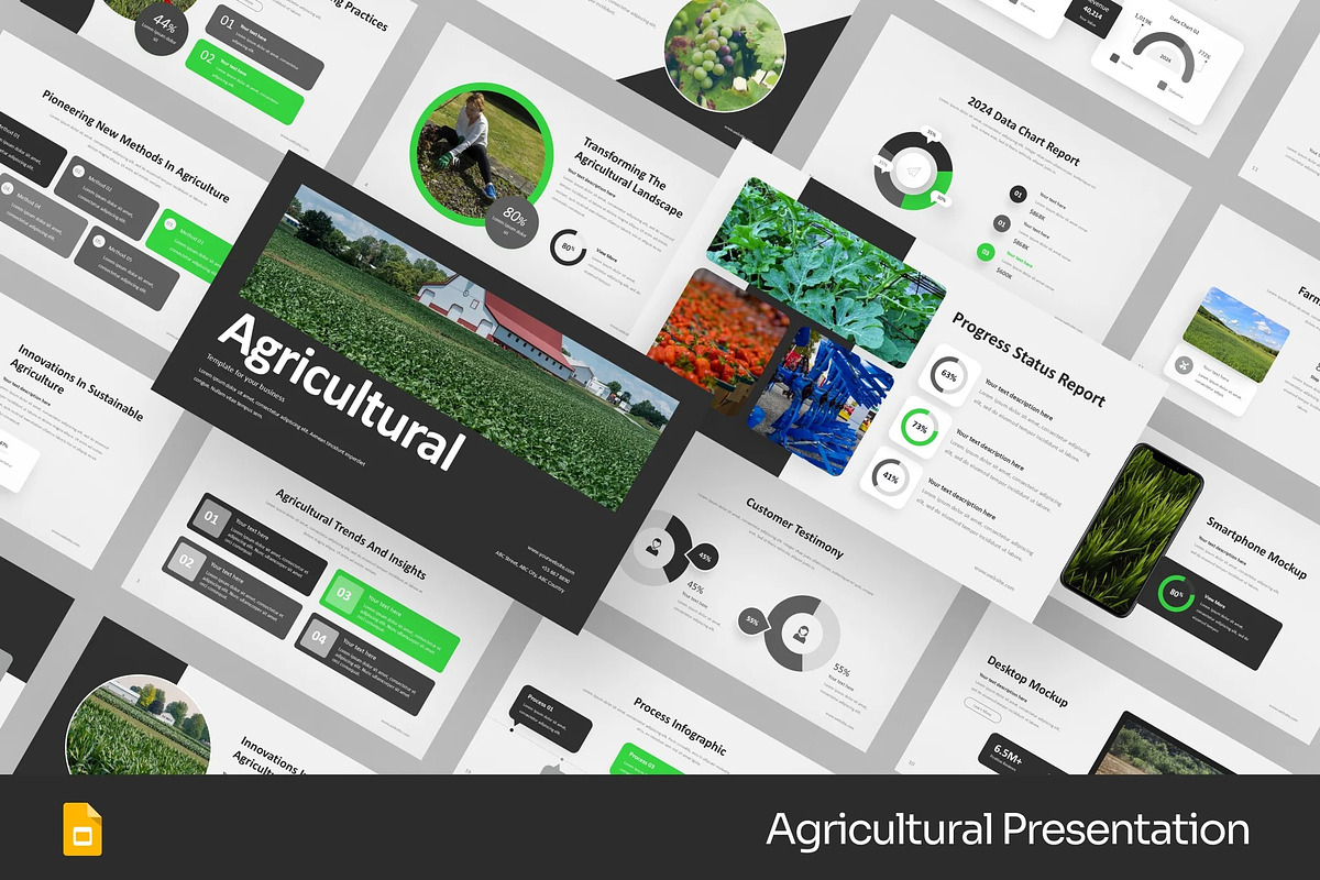 Agricultural Google Slides, PPoint, a Presentation Template by Fit-tee (Photo 1 of 2)
