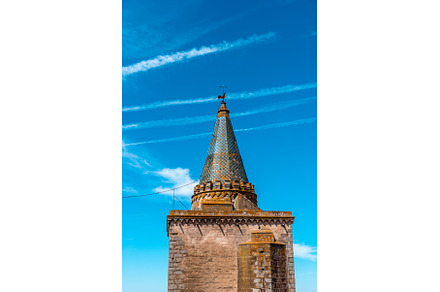 Tower of the Cathedral of Evora. Low