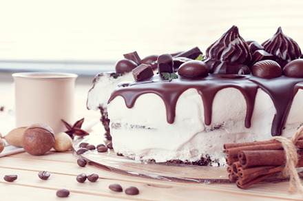 chocolate cake with macadamia nuts a, a Food & Drink Photo by Eni_fly
