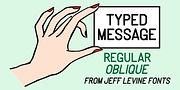 Typed Message JNL, a Font by Jeff Levine Fonts (Thumbnail 1 of 5)