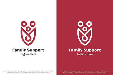 Family Help Logo Design Illustration