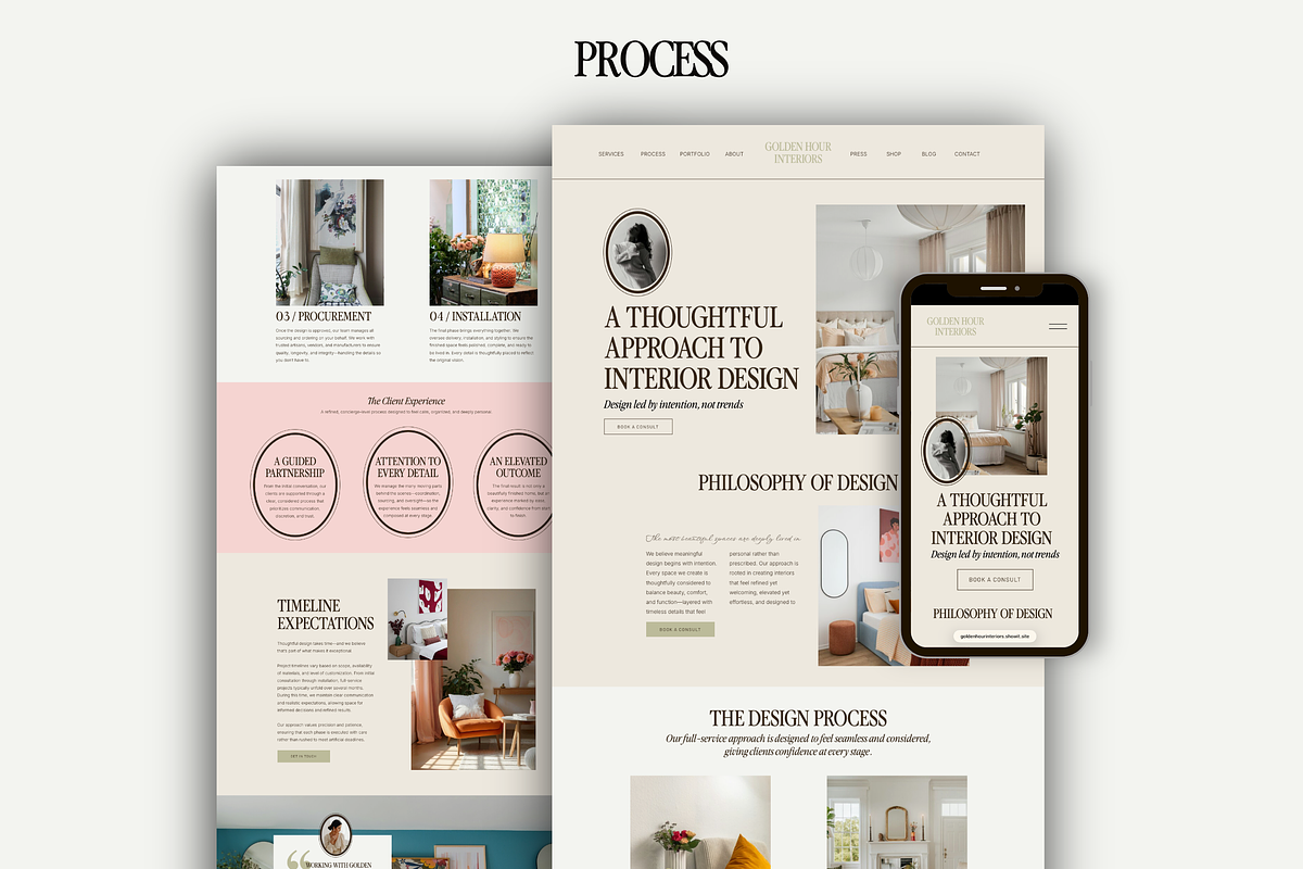 Interior Designer Website Showit, a Squarespace Template by Warmsoulgallery (Photo 4 of 16)