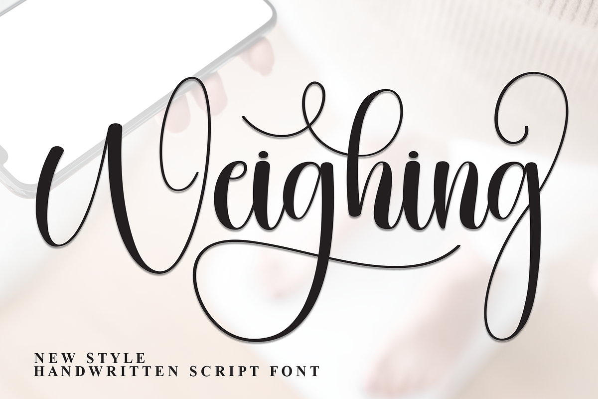 Weighing | Script Font, a Handwritten Font by Scratchones (Photo 1 of 9)