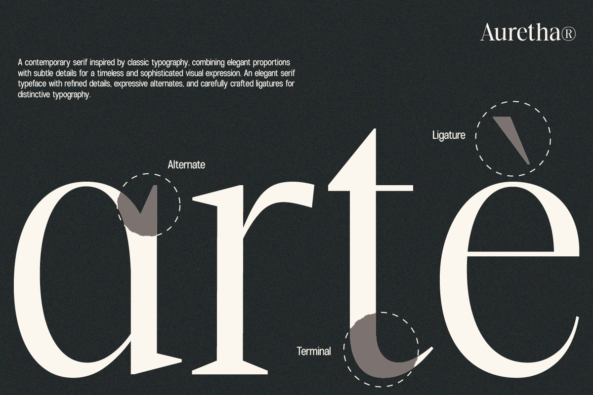 GC Auretha – Modern Luxury Serif, a Serif Font by Glyphonic (Photo 10 of 15)