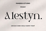 Alestyn - Aesthetic Modern Serif, a Serif Font by Pandeka Studio (Thumbnail 1 of 12)