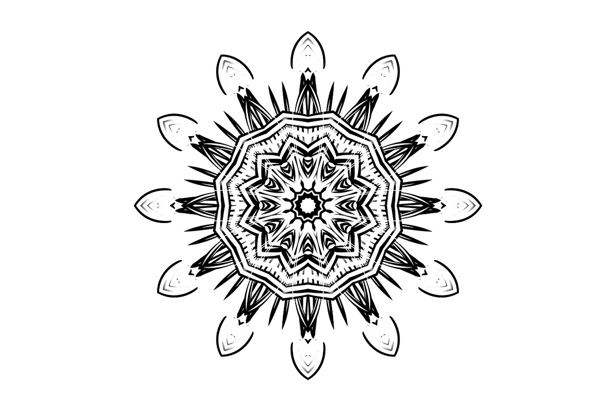 Black White Mandala Illustration Set, a Decorative Illustration by NJ Himel (Photo 37 of 101)