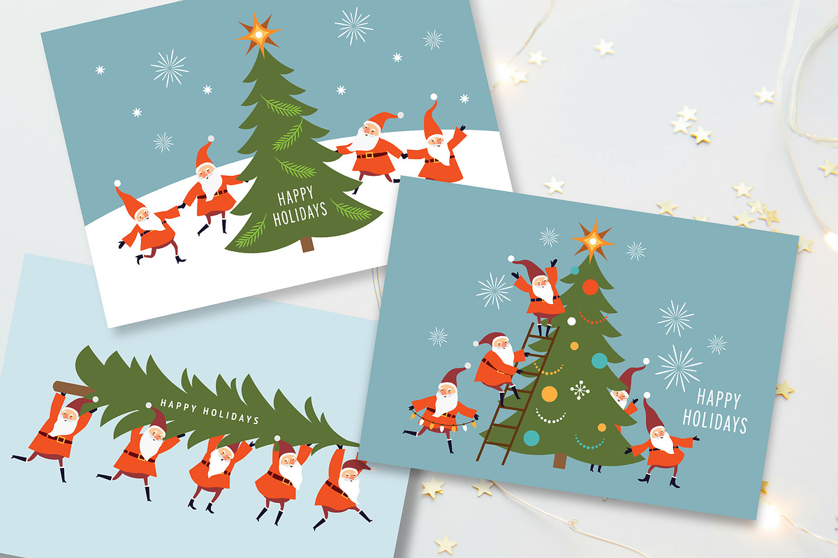 Christmas Gnomes, a Seasonal Illustration by lenlis (Photo 3 of 6)