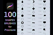 100 Procreate Geometric Brushes Set, a Shape Add-On by LiuBi Art (Thumbnail 4 of 4)