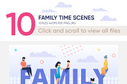 Family Time Vector Scenes, a Landing Page Template by PavelVinnik (Thumbnail 2 of 2)