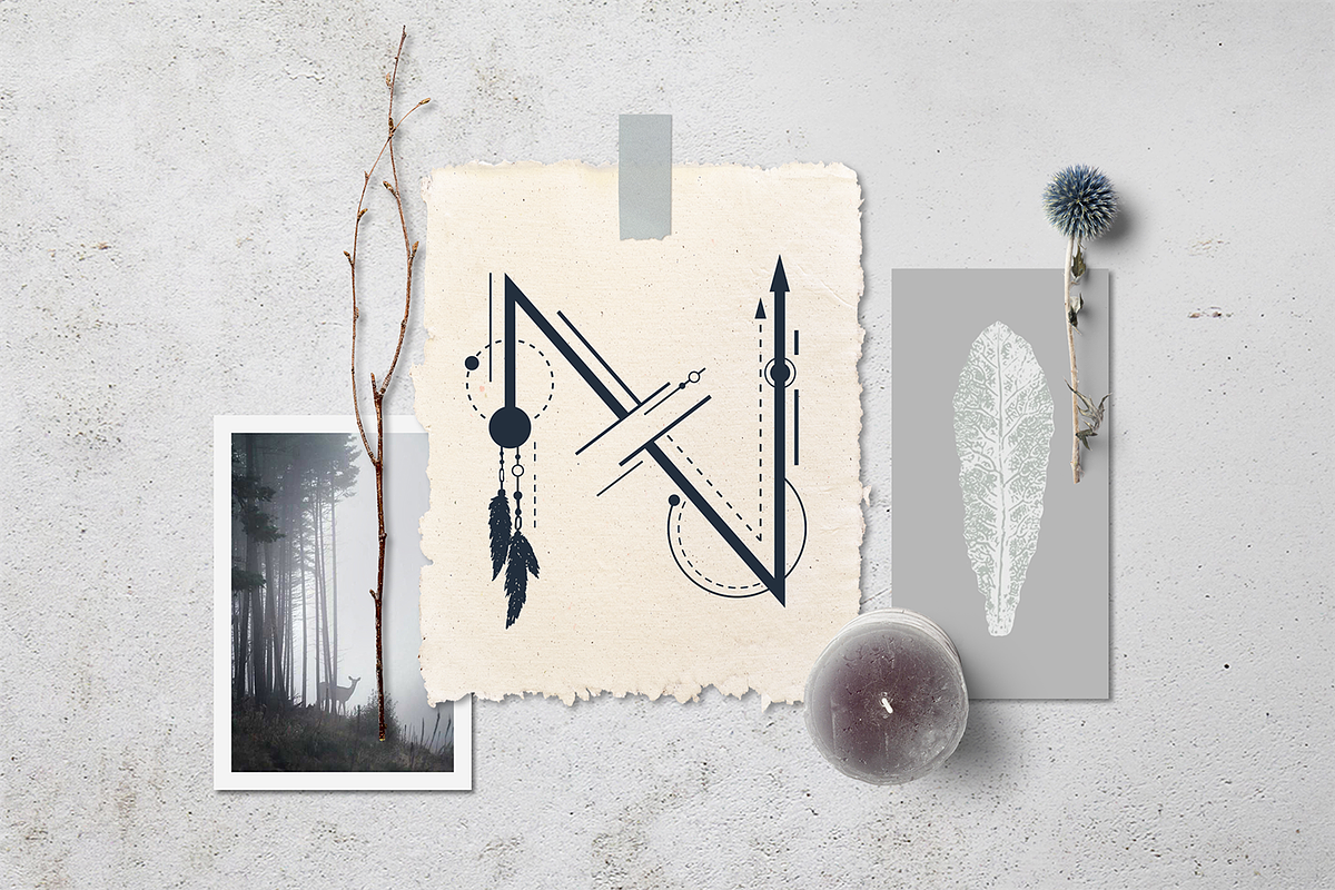 Totem. Mystical Font. Line Art Style, a Script Font by Cosmic Store (Photo 19 of 35)