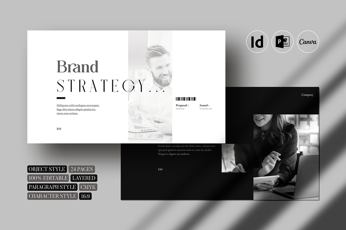 Brand Strategy Presentation Template, a Presentation Template by White Graphic (Photo 1 of 8)