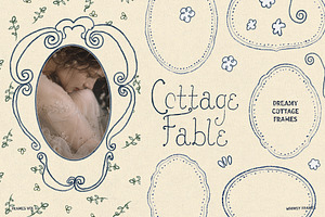Whimsy Cottagecore Frames & Pattern, an Object Graphic by Laras Wonderland