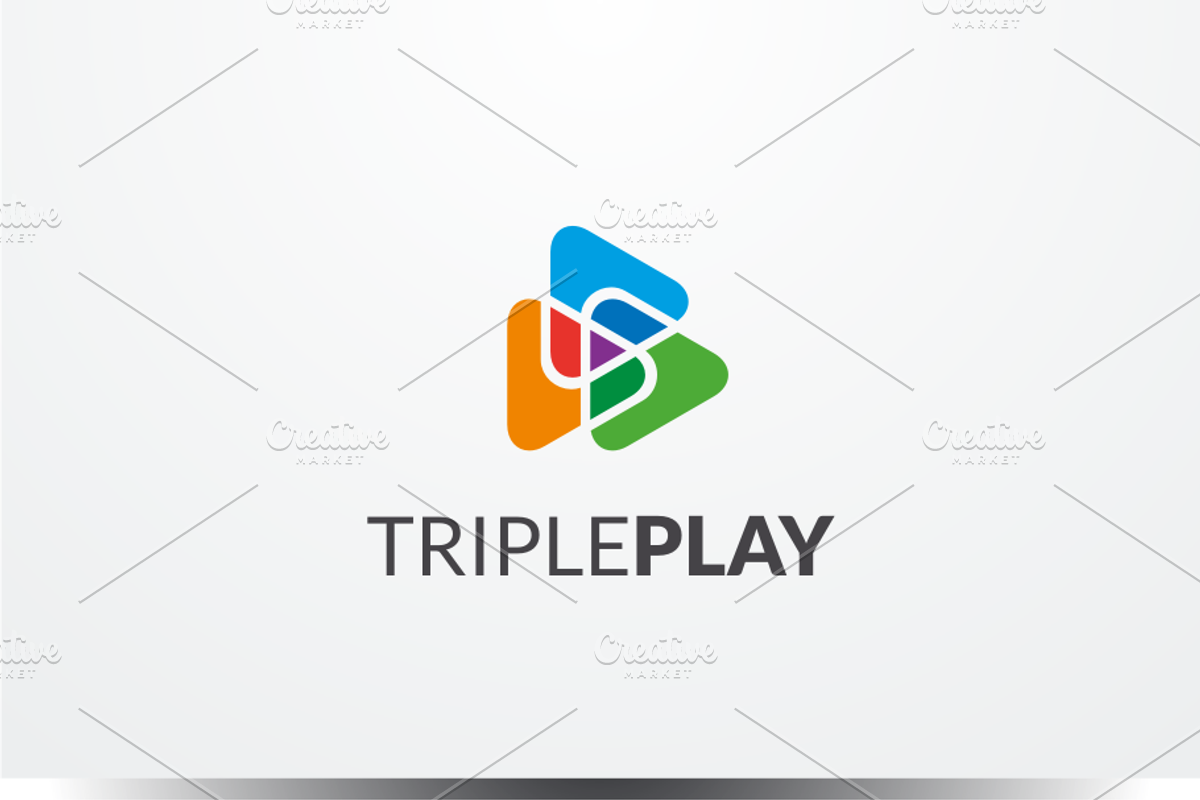 Triple Play Colorful Symbol Logo, a Branding & Logo Template by yopie (Photo 1 of 3)
