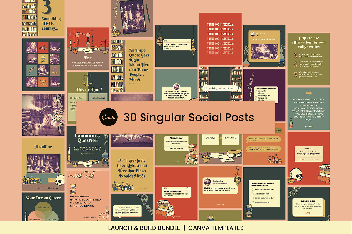 Alchemist Canva Launch & Build Pack, a Social Media Template by WorkShy Studio (Photo 9 of 23)