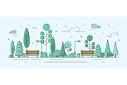 City park line art, a Decorative Illustration by Good Studio (Thumbnail 4 of 5)
