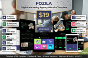 Digital Marketing Agency Website, a Bootstrap Template by Themeplaza (Thumbnail 1 of 7)