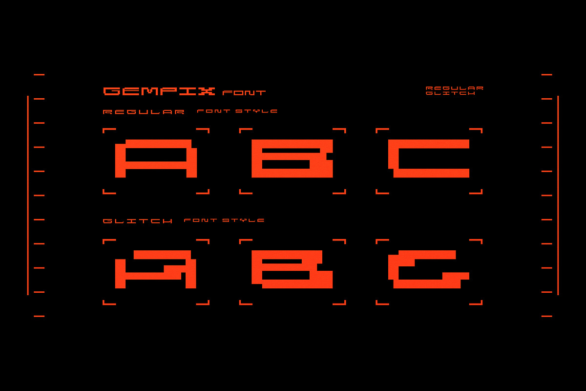 GEMPX | Pixel Glitch Font, a Sans Serif Font by Nol 3 Studio (Photo 6 of 10)