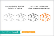Minimal mail icons, an Outline Icon by Picture Window (Thumbnail 5 of 5)