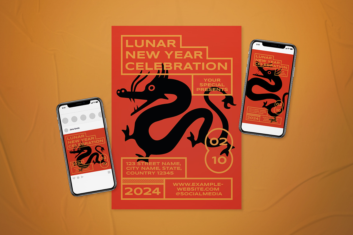 Lunar New Year Celebration Flyer Set, a Flyer Template by The Good Store (Photo 1 of 2)