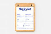 Food Menu Card Mockup Design, a Product Mockup by graphypix (Thumbnail 1 of 4)